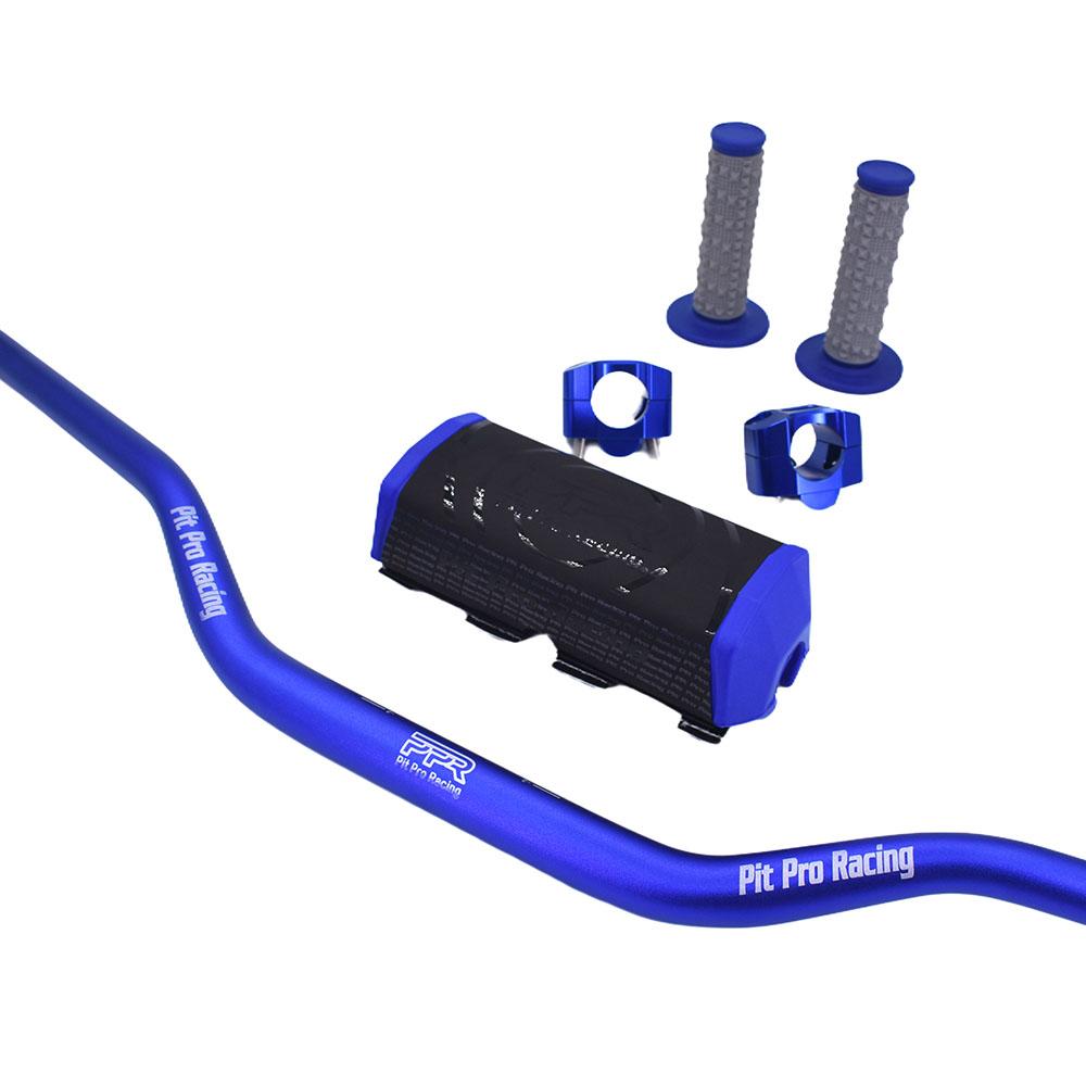 Handlebar Motorcycle Bar 1-1/8" with Bar Pads 22/24 Grips 28.5mm Clamps for Dirt Pit Bike PPR Pit Pro Racing