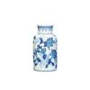 Blue & White Hand-Painted Porcelain Vase: Elegant Ceramic Ornament for Living Room or Entryway.