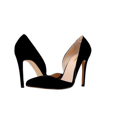 Классические весенние женские туфли-лодочки, сексуальные бархатные туфли с острым носком на высоком каблуке, свадебные туфли для вечеринки