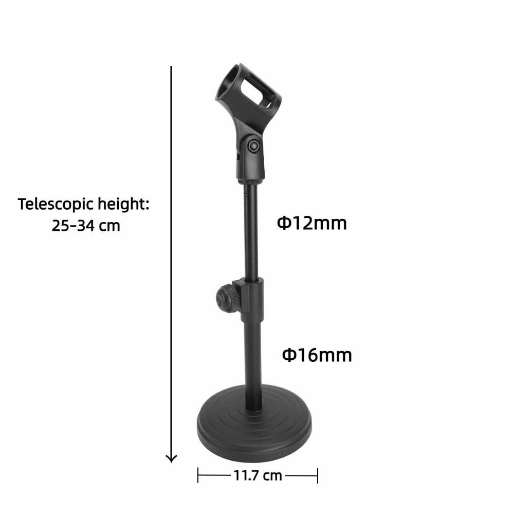 With Clip and Base Desk Lifting Mic Holder Conference Microphone Stand for Meetings