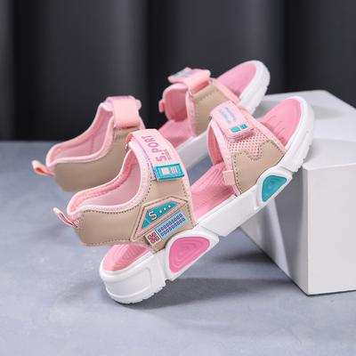 Босоножки для мальчиков, пляжная обувь, детские сандалии с открытым носком для детей среднего и старшего возраста, повседневные, трендовые, нескользящие для мальчиков