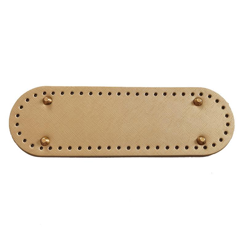 "Сумка крючком 8x26": Овальная сумка ручной работы из шерсти с кожаным дном.