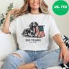 Cute Long Haired Dachshund American Flag 250 Years 1776-2026 T-Shirt