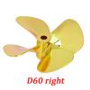 1pc Rc Boat 4 Blades Metal Propeller 4mm Dia 55/60mm Zinc Alloy Screw For 4mm Prop Shaft Rc Bait Boat