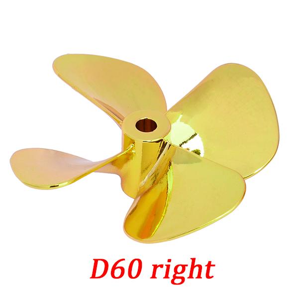 1pc Rc Boat 4 Blades Metal Propeller 4mm Dia 55/60mm Zinc Alloy Screw For 4mm Prop Shaft Rc Bait Boat
