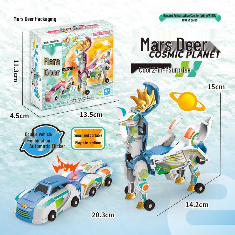 Официальная игрушка-трансформер на магнитах «Серебряный дракон» для мальчиков и девочек