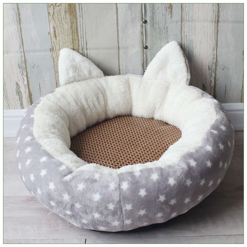 Питомник для домашних животных, мягкий круглый шезлонг для домашних животных для маленьких и средних собак, спальная подушка, теплое кошачье гнездо, корзина для щенка, плюшевый диван для чихуахуа