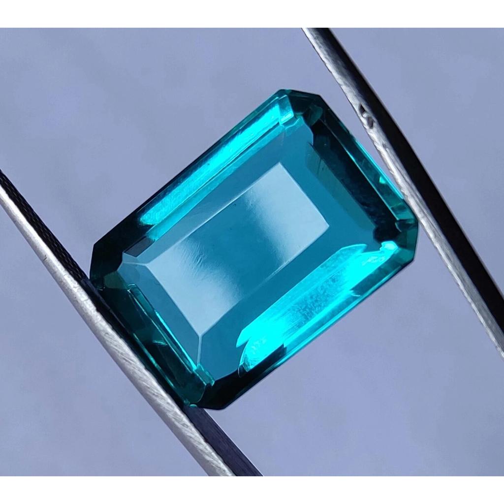 15-16 Ct Natural Blue Topaz Brazilian Emerald Cut Stunning Certified Gemstone