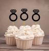 Darling Souvenir| Wedding Engagement Ring Cupcake Toppers| Party Dessert Decorations - Pack Of