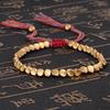 Braided Cotton Copper Tibetan Buddhist Bracelet Beads Lucky Rope Handmade