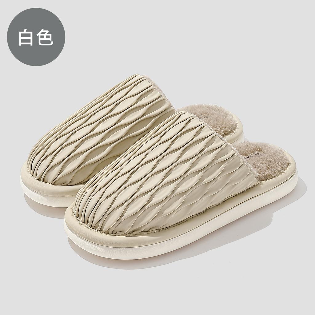 Cotton Slippers Spring and Autumn Winter Home Use Indoor Non-slip Home Warmth Couple Winter Plush