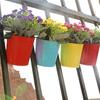 Металлический железный подвесной цветочный горшок, контейнер для дома, балкона, сада, кашпо, бочонок, декор
