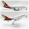 Модель самолета A380 ASIANA в масштабе 1/240, 30 см, с подставкой. Подходит в качестве авиационного подарка для взрослых или для украшения.