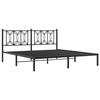 VidaXL Cadre de lit métal sans matelas avec tête de lit noir 183x213cm 376133