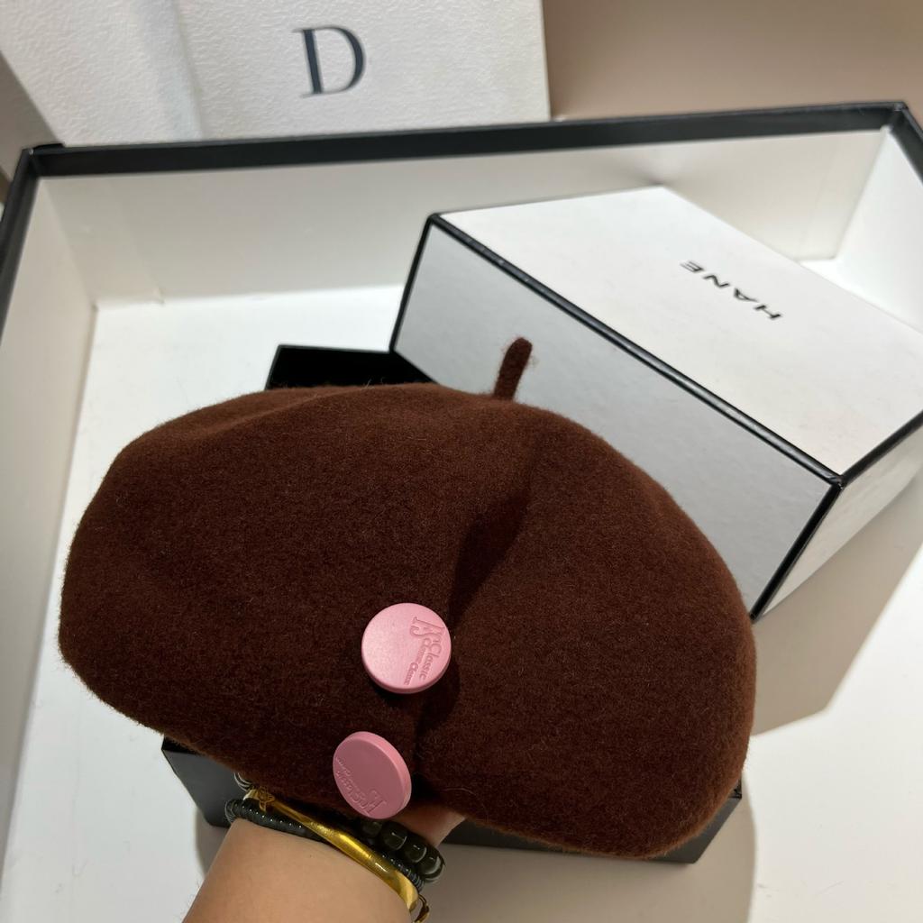 High Quality Australian Wool Beret Japanese Design Irregular Octagonal Hat Star Versatile Painter Hat