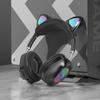 Cat Ear Headphone Wireless Vaorlo Breathing Light Earphones Support Tf Card Play With Nosie Cancel Microphone Low Latency Headset For Game