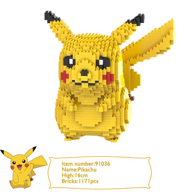 Покемон Микро Строительный Блок Пикачу Псидак Гаярдос Чаризард Сквиртл Модель Алмазный Кирпичик Фигурка Модель Игрушки на Подарок на День Рождения
