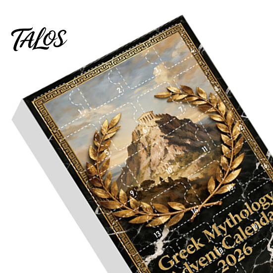 Рождественский календарь-подвеска с ornaments, Греческая мифология, Набор из 24 акриловых 2D ornaments, с винтажным ретро-бронзово-золотым тоном для украшения елки, Подвесное украшение,