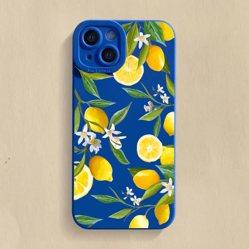 Летний Фруктовый Лимонный Цветок Чехол для Телефона Для Xiaomi Poco F6 F5 X5 M6 X7 Pro Mi 15 14T 13T 12T Pro 14 13 11 Lite 5G NE Мягкий Чехол