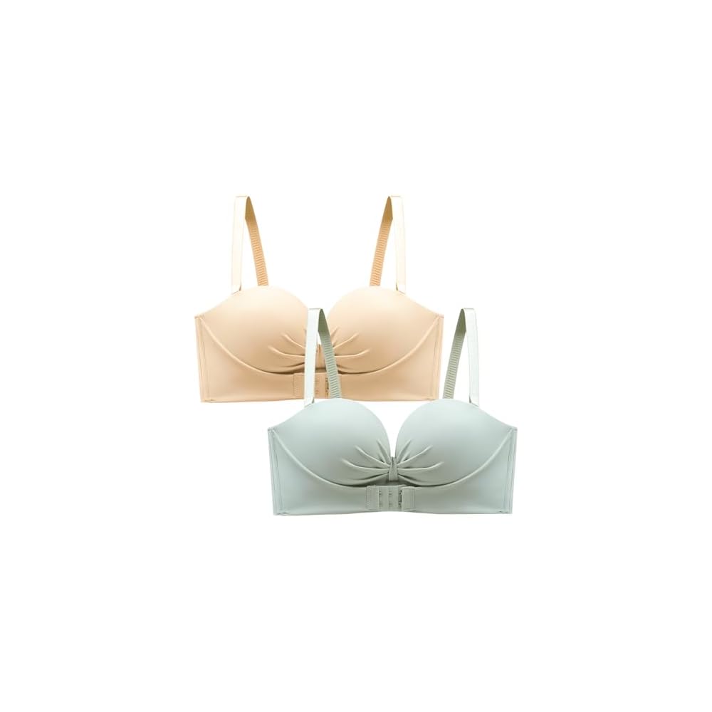 Kaiyas Strapless Bra, Stringless Bra, Triple Anti-Slip, Stays in Place, Tube Top, Enhances Bust and