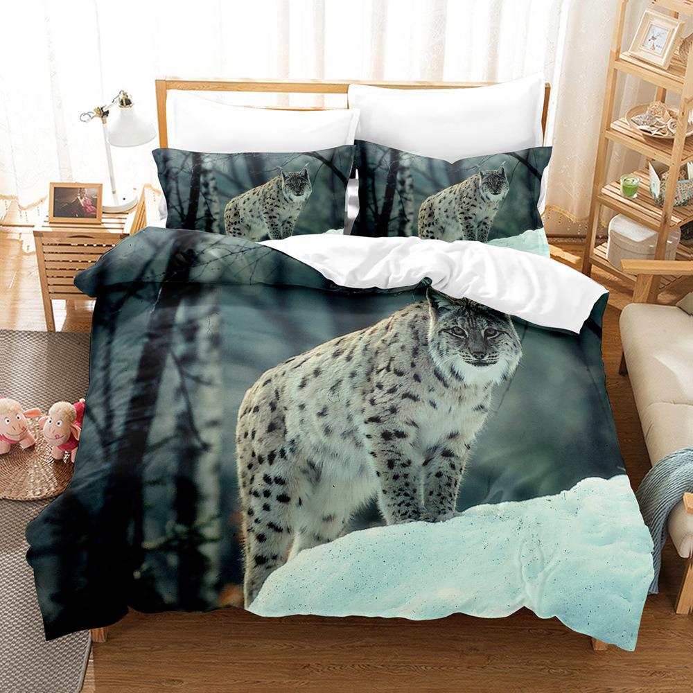 3D Digital Printing Three-Piece Set, Chinese Tiger Picture 3D Printing Bedding Kit
