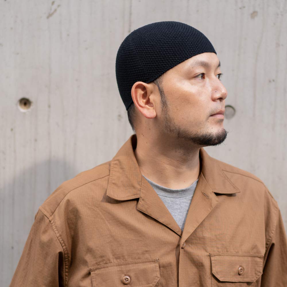 Nakota Премиальный Хлопок Бесшовный Исламский Короткий Вязаный Колпак для Больших Размеров Глубокий Сделано по Размеру Черная Шапка, Бини, Мужской, В наличии, Непрозрачный, Посадка, 100% Хлопок,