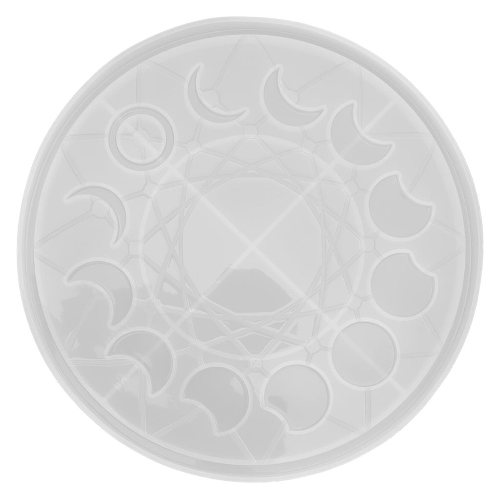 Форма для подноса с фазами луны Лунное затмение Серп Эпоксидная смола Формы для литья для DIY ремесел Изготовления ювелирных изделий Украшения для дома