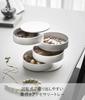 Yamazaki Jitsugyo 4068 Аксессуар 4 Ш10 x Г10 x Башня с поддоном для хранения аксессуаров, ярусы, белый, прибл.. H10см, Крышка, Корпус,