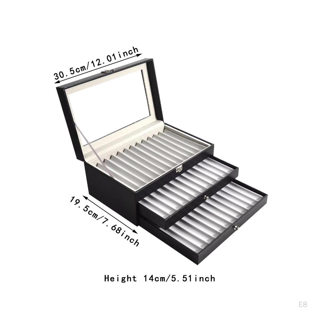 Pen Display Box Jewelry Organizer Multifunctional Portable Collector Case Collection