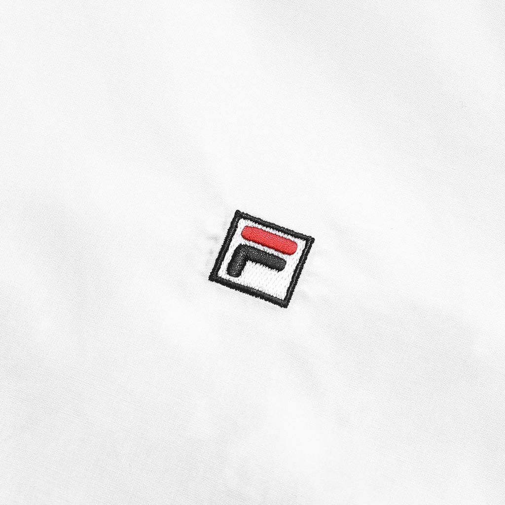 Fila Рубашка поло с длинным рукавом, женская, повседневная, свободного кроя, тканая, с принтом растений, модная, белая, F11W328401FWT