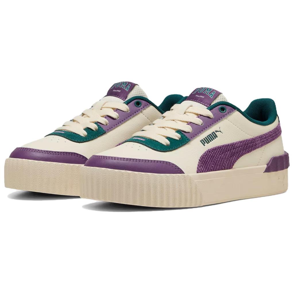Puma Кеды Carina Lift Varsity Унисекс Миндальный Цвет Виноградный Фиолетовый Зеленый 401737-01