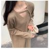 Autumn and Winter Women's Sweater Dress Knitted Dress Sub with A Coat Inside The Bottom of The Fall Long Sweater Dresses