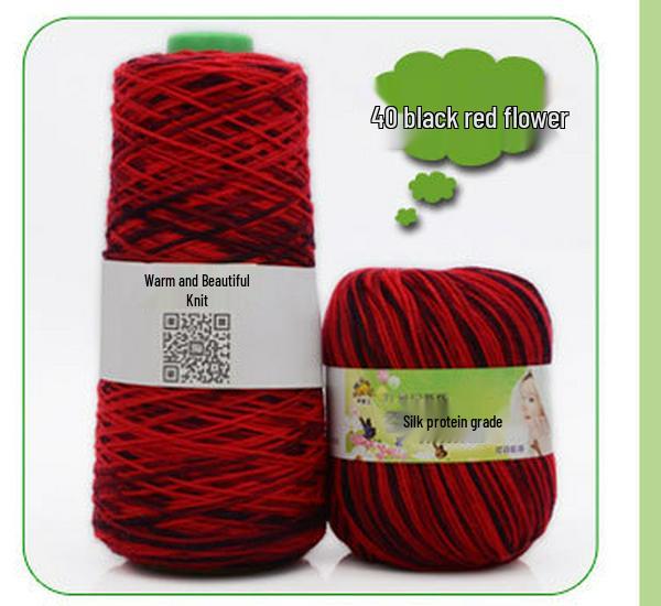 Детская пряжа из хлопка с протеином шелка для вязания и вязания крючком шарфа