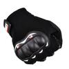 Motorcycle Gloves with Knuckle Protection & Touchscreen Capability - Black