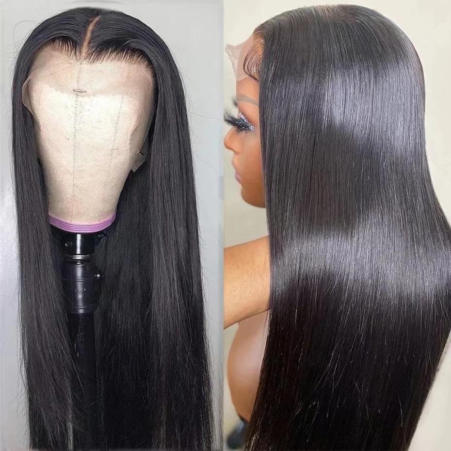 Front lace wig European and American women's wig long chemical fiber headgear popular wig headgear wig spot