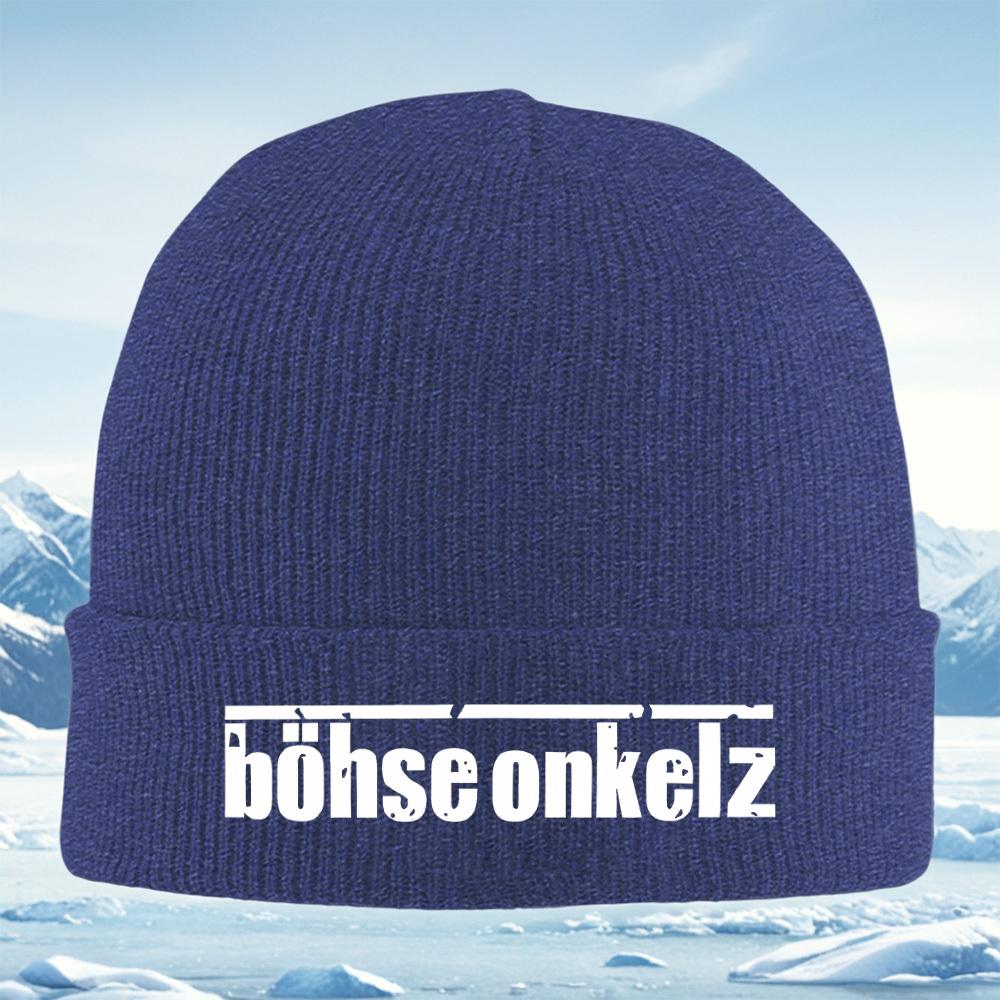 Böhse Onkelzbold белые буквы Мужская Женская Унисекс Вязаная Шапка Бини Зимняя Теплая Рождественская Для улицы Велосипеда H