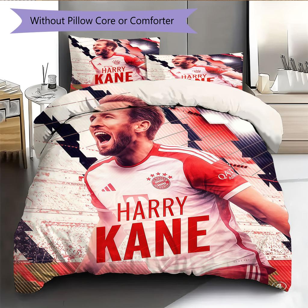 Harry Kane Vibes Bedding Quilt Set Quilt Cover Pillowcase Home Decoration Birthday Gift (1 * duvet cover + 2 * pillowcase, without core)