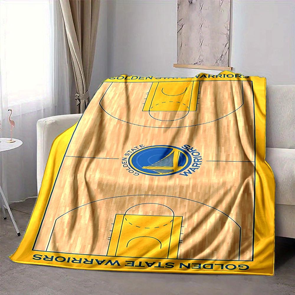 1 шт. Фланелевое одеяло Golden State Warriors, Мягкое, приятное для кожи, с цифровой печатью, Различные размеры в наличии для семьи, друзей, на день рождения