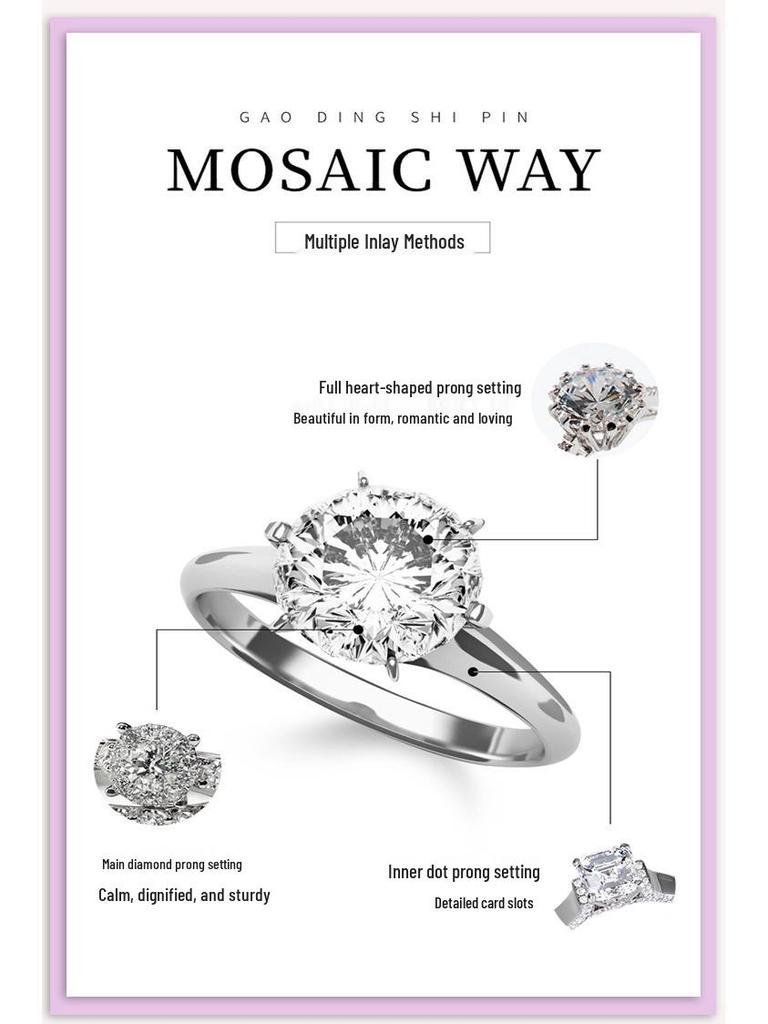 Роскошные разноцветные муассанитовые серьги-гвоздики круглой огранки 2 карата из стерлингового серебра