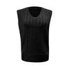 Women's Casual V-Neck Pullover Shirt Collision Color Sleeveless Sweater Vest