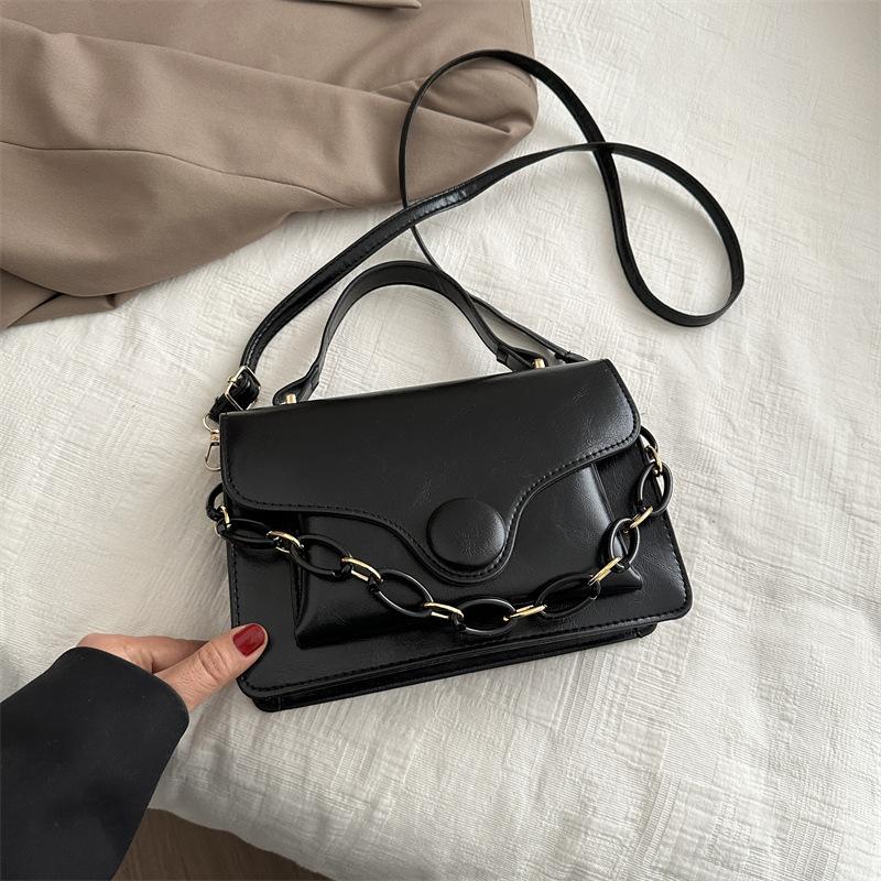 Niche Модная сумка через плечо в стиле ретро, повседневная, наклонная, женская, маленькая, квадратная, зимняя, простая, модная, новая сумка