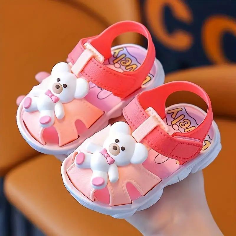 Adorable Trendy Cartoon Bear Sandals Shoes for Baby Boys