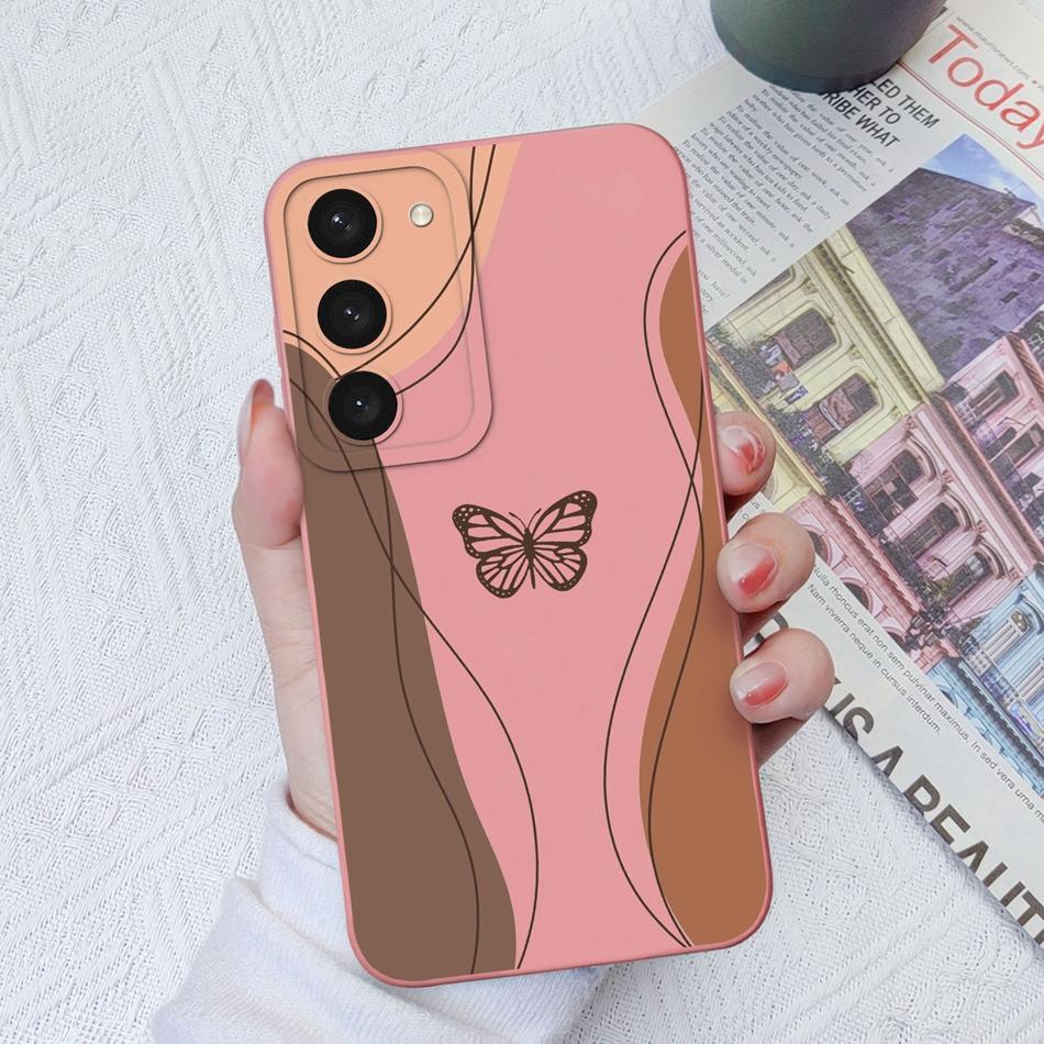 Чехлы для телефонов Samsung S23 Ultra Plus FE Модный чехол с защитой камеры Оригинальный мягкий чехол из жидкого силикона для Samsung S 23