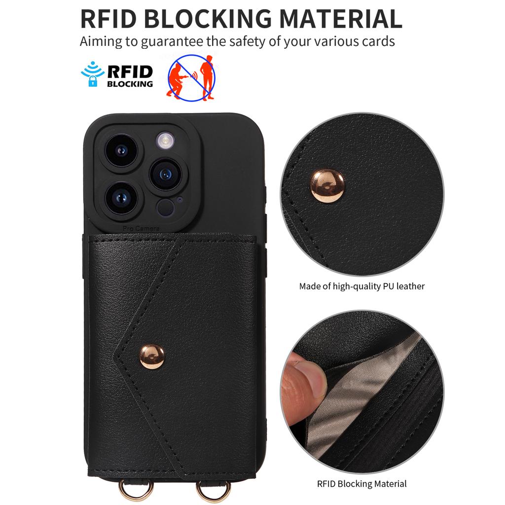 Чехол-кошелек из искусственной кожи для IPhone 17 16 15 14 13 12 11 X XS XR 8 7 6 E Pro Max Plus Mini Защитный чехол с ремешком
