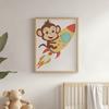 Monkey In Space Poster Monkey In Space Poster, 30X40 Cm, Gold Aluminum Frame, 230 Gsm Matte Paper