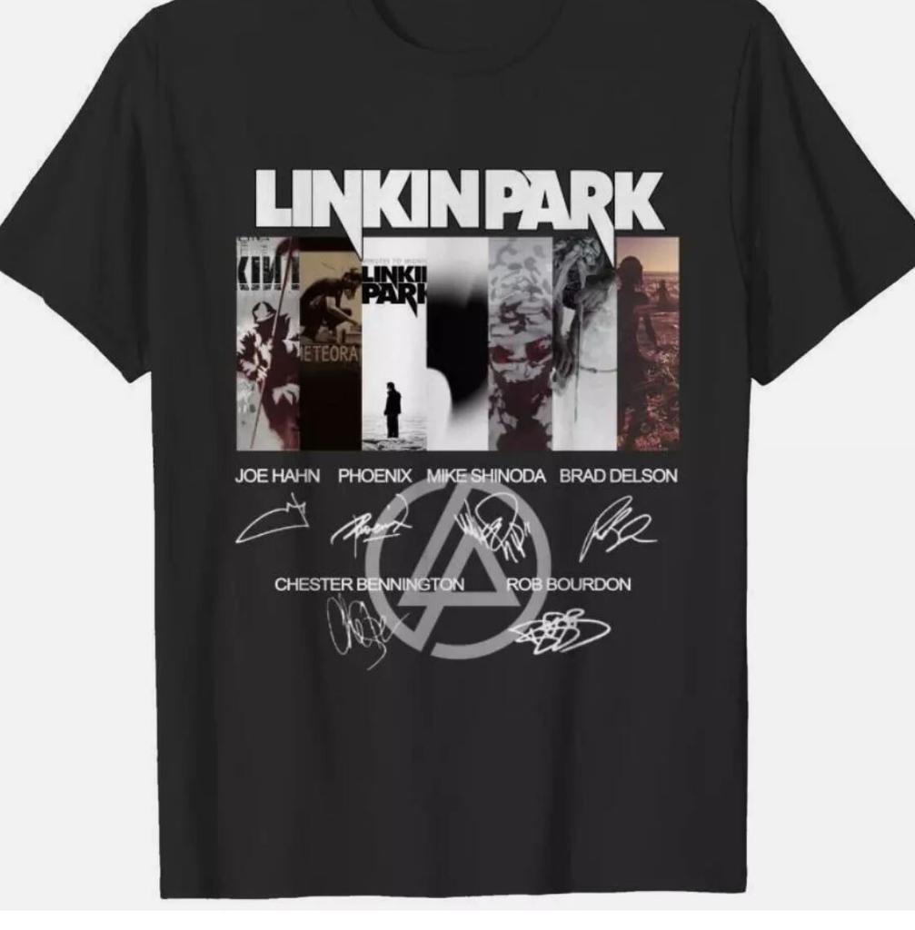 26 Логотип Linkin Park Рок-группа Подпись Футболка ТИШКА Новая Черная Футболка Полный размер S-5XL Унисекс Футболка
