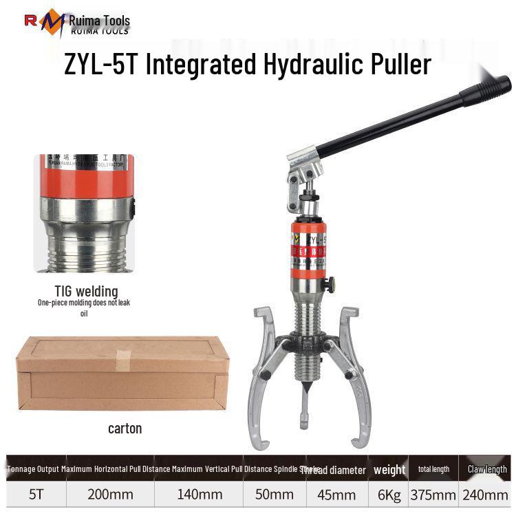 Ruima Premium Hydraulic Two/Three-Jaw Wheel & Bearing Puller Tool