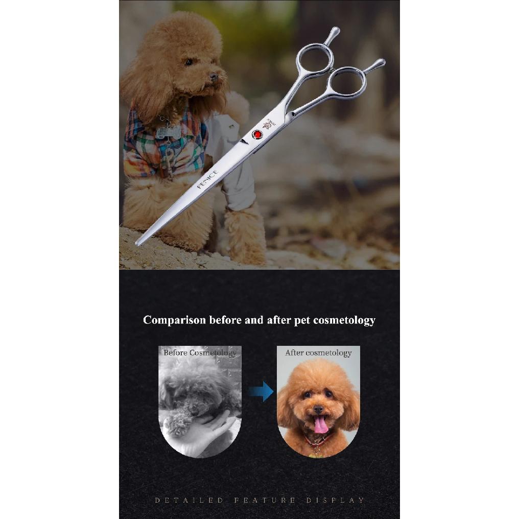 Fenice 7.0"/7.5"/8.0" Professional Pet Grooming Cutting Scissors Straight Cutting Shear