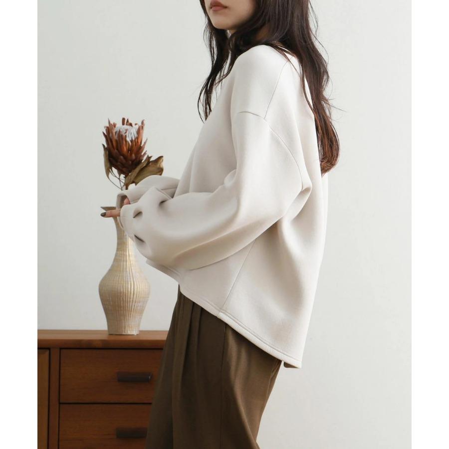 Хорошая ткань зимние толстовки японский однотонный свободный пуловер V-образный вырез фонарь длинный рукав толстовка для женщин