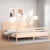 VidaXL Bed Frame with Headboard 200x200 Cm Solid Wood 3194786